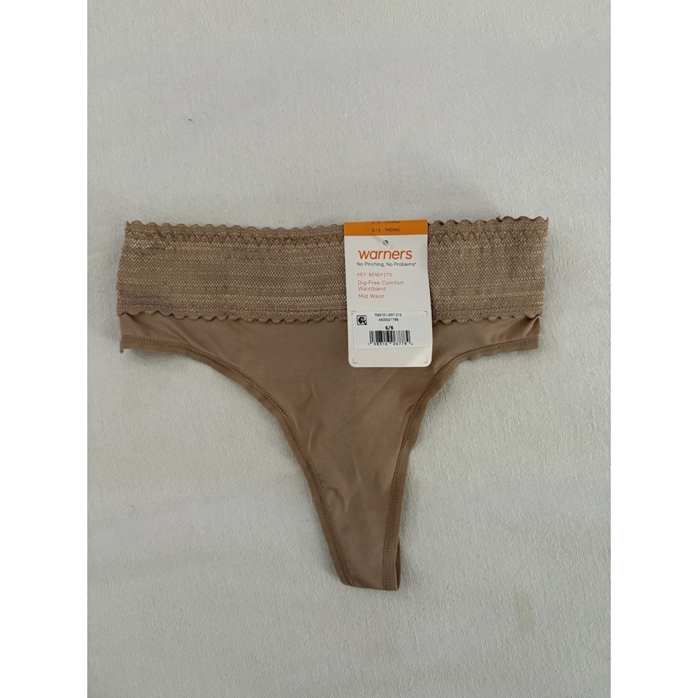 NEW Warners No Pinching No Problems Lace Thong Rx5101J Women's Size Small 5